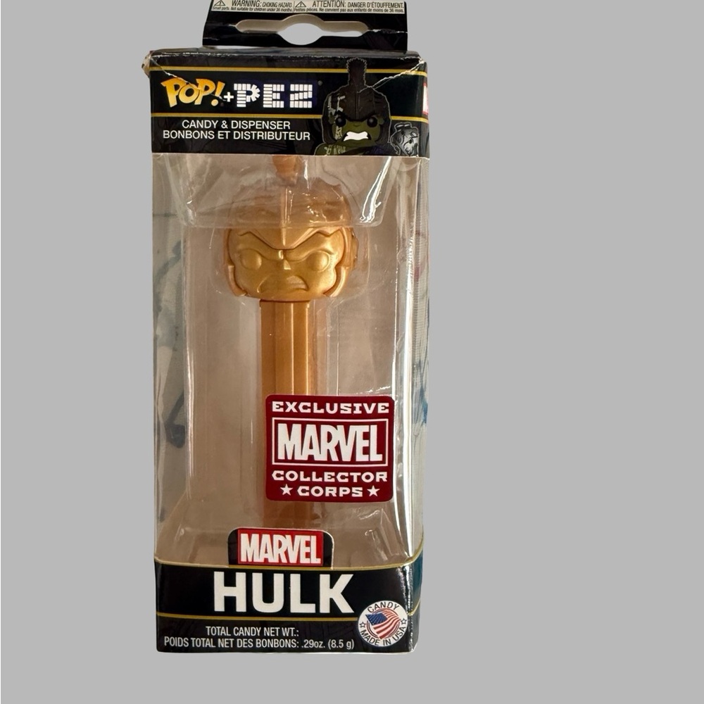 NWT Marvel Hulk PEZ Dispenser Collector Corps Exclusive Gold‎ Tone